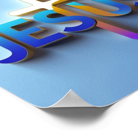 Jesus Word Poster | AI design Matte Wall Art Print (Hoek)