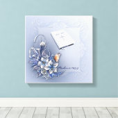 Jesus Word Premium Wrapped Canvas (gloss) (Insitu (Houten vloer))