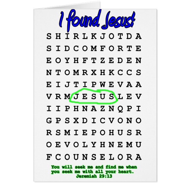 Jesus Word Search Puzzle (Voorkant)