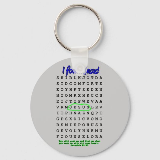 Jesus Word Search Puzzle Sleutelhanger (Voorkant)