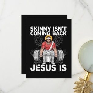 Jesus Workout Gym Slijnt Komt Niet Terug Bedankkaart