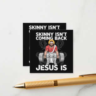 Jesus Workout Gym Slijnt Komt Niet Terug Informatiekaartje