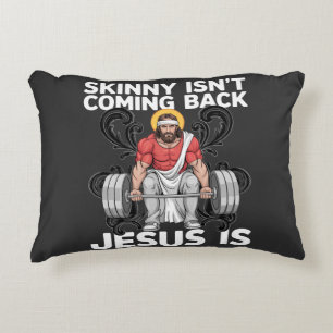 Jesus Workout Gym Slijter Komt Niet Terug Accent Kussen