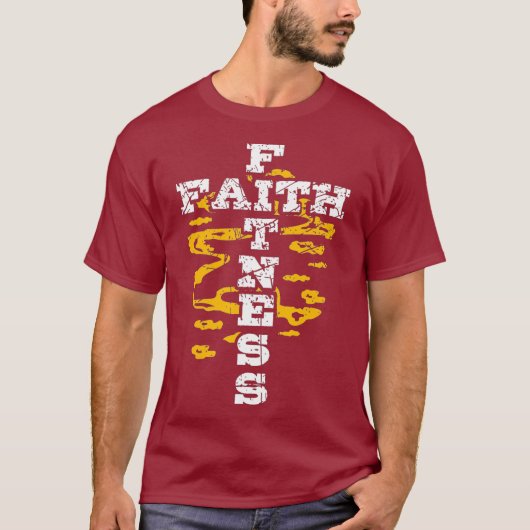 Jesus Workout Shirt Faith Fitness Cross Gym Gift (Voorkant)