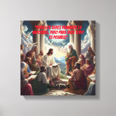 Jesús y los Discípulos: Mateo 19:26 Canvas Afdruk (Voorkant)