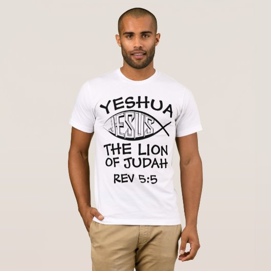 JESUS YESHUA LION OF JUDAH T-shirts (Voorkant volledig)