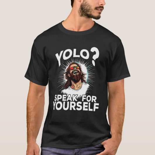 Jesus YOLO Meme Grappig Christelijk Pasen T Shirt (Voorkant)