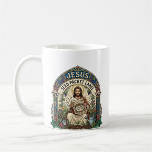 Jesus Zaadpakket Label Jezus Zaadpakket Christelij Koffiemok