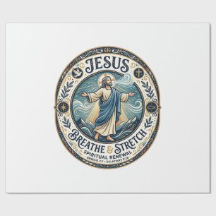 Jesus zachte beweging wellness shirt op geloof geb cadeaupapier