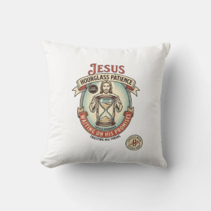 Jesus Zandloper Geduld Jesus Zandloper Geduld Kussen
