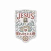 Jesus Zeep Label Gewassen Schoon Jezus Zeep Gewass (Voorkant)