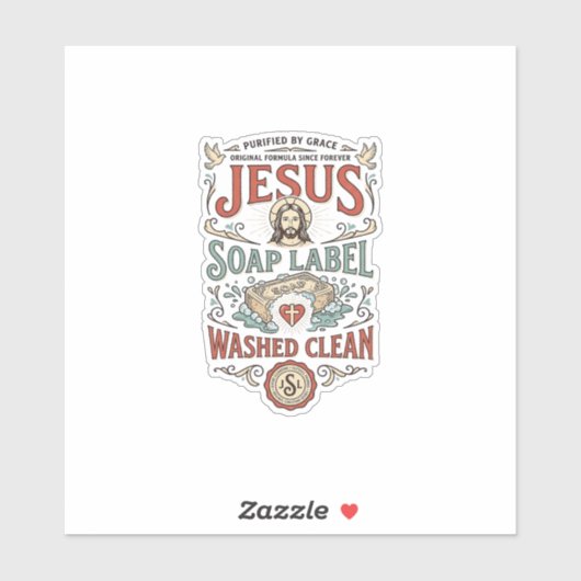 Jesus Zeep Label Gewassen Schoon Jezus Zeep Gewass (Vel)