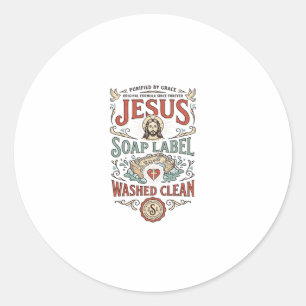 Jesus Zeep Label Gewassen Schoon Jezus Zeep Gewass