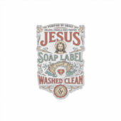 Jesus Zeep Label Gewassen Schoon Jezus Zeep Gewass (Voorkant)
