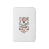 Jesus Zeep Label Gewassen Schoon Jezus Zeep Gewass Badmat (Voorkant Verticaal)