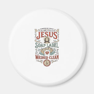 Jesus Zeep Label Gewassen Schoon Jezus Zeep Gewass Magneet
