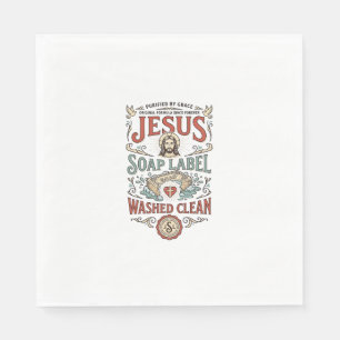 Jesus Zeep Label Gewassen Schoon Jezus Zeep Gewass Servet