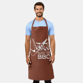 Jesus Zegen Deze BBQ Terracotta Schort (Gedragen)