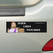 Jesus ziet Pancakes Bumpersticker (Op auto)