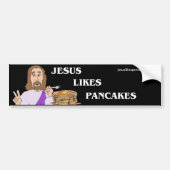 Jesus ziet Pancakes Bumpersticker (Voorkant)