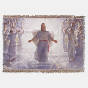Jesus & zijn engelen werpdeken deken
