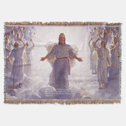 Jesus & zijn engelen werpdeken deken (Voorkant)