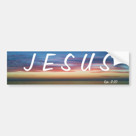 JESUS ZONNEOPGANG AUTOSTICKER BUMPERSTICKER (Voorkant)