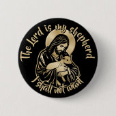 Jesus Zorgzame Herder Ronde Button 5,7 Cm (Voorkant)