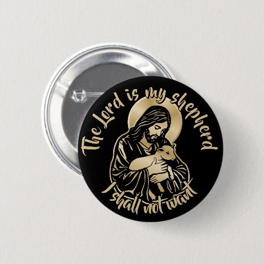 Jesus Zorgzame Herder Ronde Button 5,7 Cm (Voorkant /achterkant)
