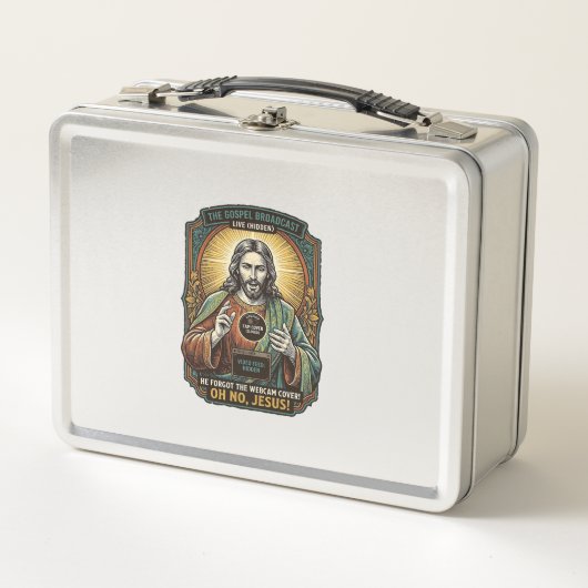 Jesus Zwart Scherm Vergeten Webcam Hoes Virtueel (Voorkant)