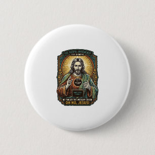 Jesus Zwart Scherm Vergeten Webcam Hoes Virtueel Ronde Button 5,7 Cm
