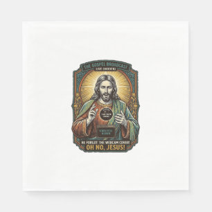 Jesus Zwart Scherm Vergeten Webcam Hoes Virtueel  Servet
