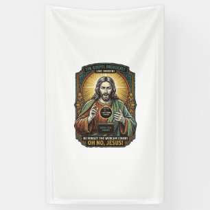 Jesus Zwart Scherm Vergeten Webcam Hoes Virtueel Spandoek