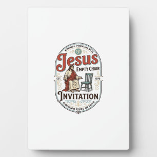 Jesusbijeenkomst lege stoel uitnodiging Jesus lege Fotoplaat