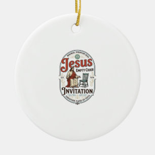 Jesusbijeenkomst lege stoel uitnodiging Jesus lege Keramisch Ornament