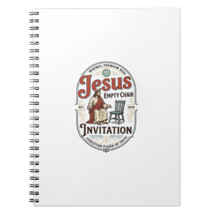 Jesusbijeenkomst lege stoel uitnodiging Jesus lege Notitieboek