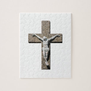 Jesuschrist op een kruisbeeld legpuzzel