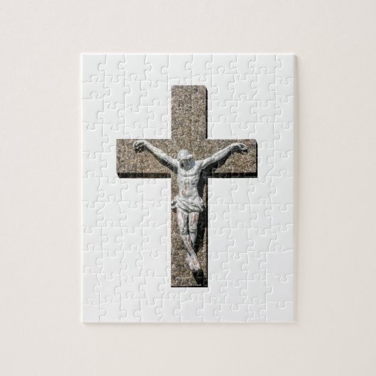 Jesuschrist op een kruisbeeld legpuzzel (Verticaal)