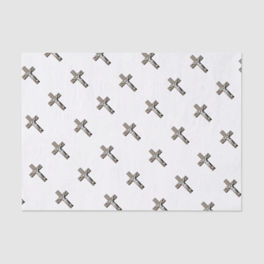 Jesuschrist op een kruisbeeld tissuepapier (Voorkant)