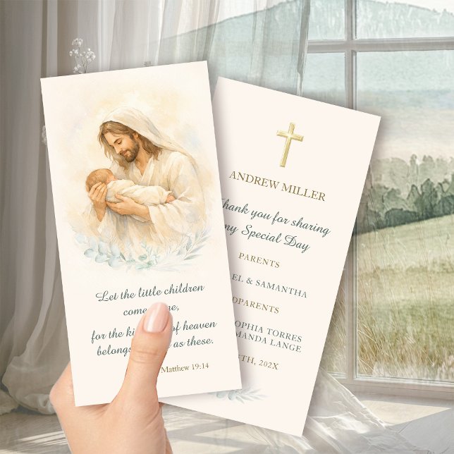 Jesuskindje in de kribbe Doop Geschenk Gebed (Creator heeft geüpload)