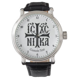 Jesuskristus overwint embleem horloge