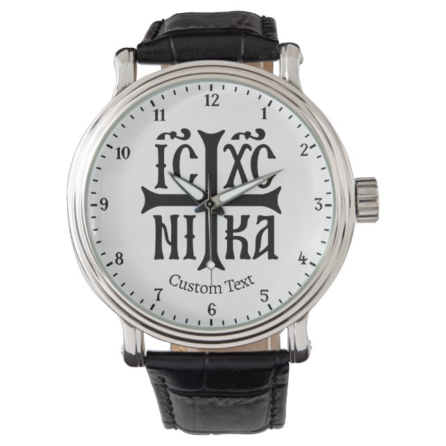 Jesuskristus overwint embleem horloge (Voorkant)