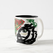 jesusliefde tweekleurige koffiemok (Voorkant rechts)