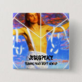 JESUSPEACE VIERKANTE BUTTON 5,1 CM (Voorkant)