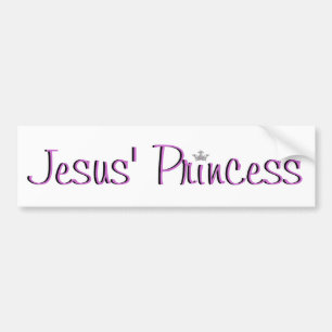 Jesus'Princess-paars Bumpersticker