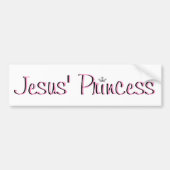 Jesus'Princess-roze Bumpersticker (Voorkant)