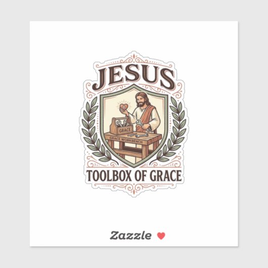 Jesustools Doos Van Genade Jezus Toolbox Genade Ch Sticker (Vel)