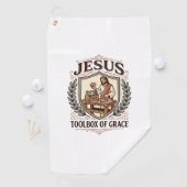 Jesustools van genade Jezus Toolbox Genade Christi Golfhanddoek (Insitu)