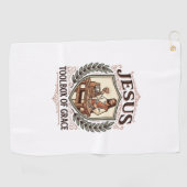 Jesustools van genade Jezus Toolbox Genade Christi Golfhanddoek (Horizontaal)