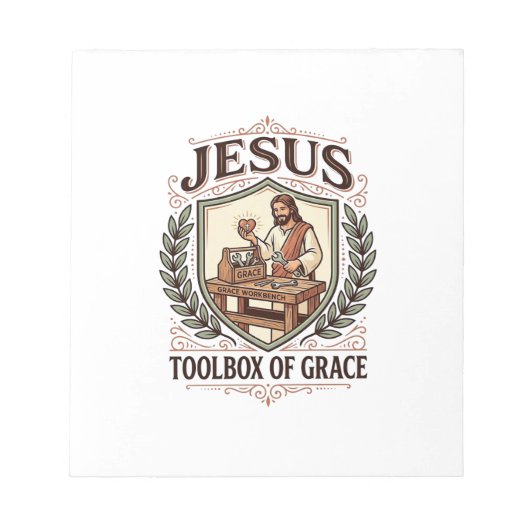 Jesustools van genade Jezus Toolbox Genade Christi Notitieblok (Voorkant)